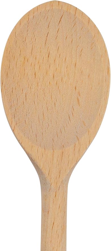 14 Inch Long Wooden Spoons for Cooking - Oval Wood Mixing Spoons for Baking, Cooking, Stirring - Sauce Spoons Made of Natural Beechwood - Set of 3