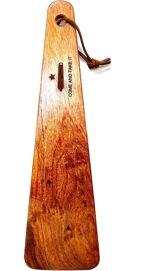 COWBOY SPATULA Mesquite Wood Spatula - Handmade in Texas, Made in USA,. Safe for nonstick, and cast iron cookware. Choose an Engraving! (Come and Take It - Cannon)