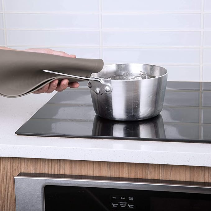 PrepSolutions 100% Silicone Heat Resistant Multifunctional Mat, 12- Inch Diameter, Gray - Non-Slip Kitchen Protector for Hot Pots and Pans, 1 Piece