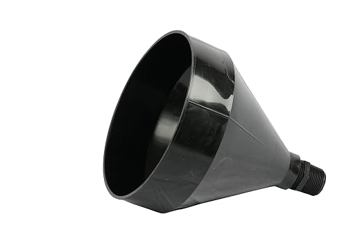 Funnel King 32410 Polyethylene Drum Funnel, 3 Quart Capacity, 1 Inch Threaded Spout, 7-1/2 Top ID, 250 Degree F Max Temp, WirthCo