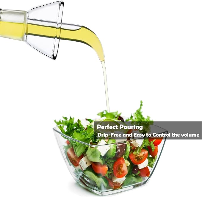 18 oz / 500 ml Olive Oil & Vinegar Dispenser with Non Drip Spout - Oil Pourer Dispensing Bottles Soap dispenser for Kitchen BBQ and Bathroom.