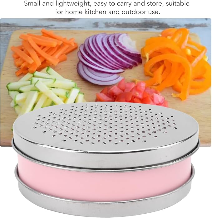 Jeffergarden Portable Cheese Grater Stainless Steel Box Grater with Storage Container for Easy Grating in Home Kitchen (Pink), #013, Jeffergardenox1nhivue3-13