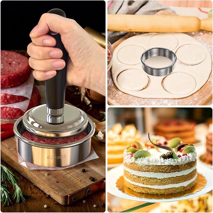 Meat Pounder Tenderizer，Stainless Steel Round Chicken Tenderizer，Kitchen Mallet, Meat Masher Tool，Kitchen Meat Mallet for Flattening Steak Beef Poultry