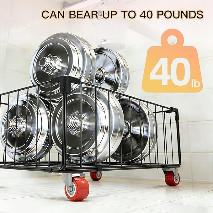 2Pack, Under Sink Organizer,Cabinet Organizers and Storage, Metal Storage Basket,Large capacity, Can Hold 40-70 Liters, Easily Push And Pull, Convenient For Cleaning Under Sink