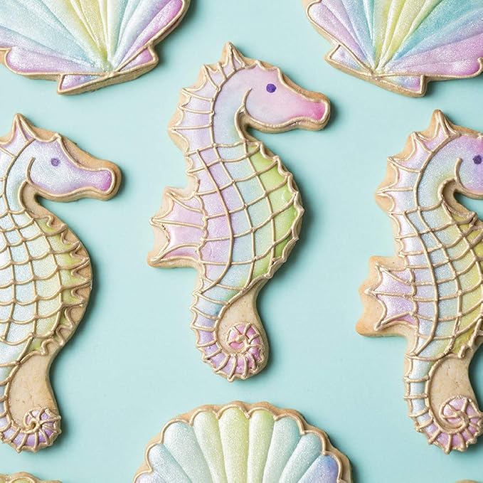 Ann Clark Mermaid Cookie Cutters 5-Pc. Set (Mermaid, Mermaid Tail, Starfish, Seahorse, Seashell) Made in the USA