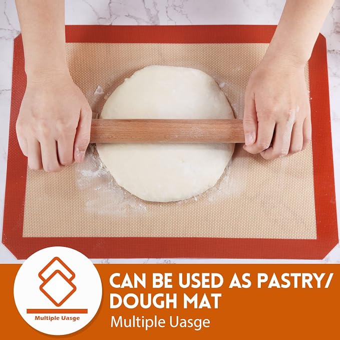 STATINT Non-Stick Silicone Baking Mat, Premium Food Safe - Pack of 4