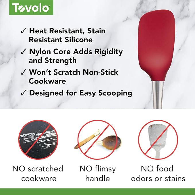 Tovolo, Spoonula Flex Core Stainless Steel Handle Cayenne