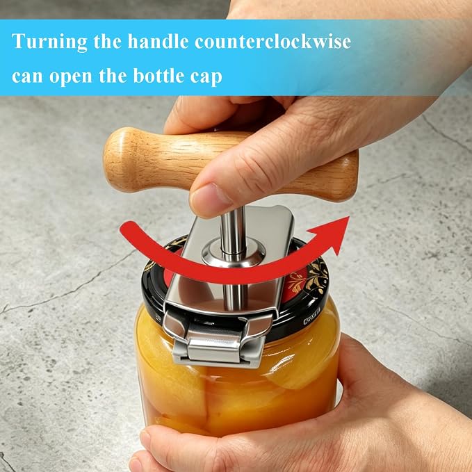 Jar Opener for Seniors with Arthritis & Weak Hands, Easy Twist Jar Openers, Adjustable Multifunctional Jar Lid Opener, Jar Bottle Cap Opener Gripper, Useful Gifts for Elderly/Women/Men (Oak)