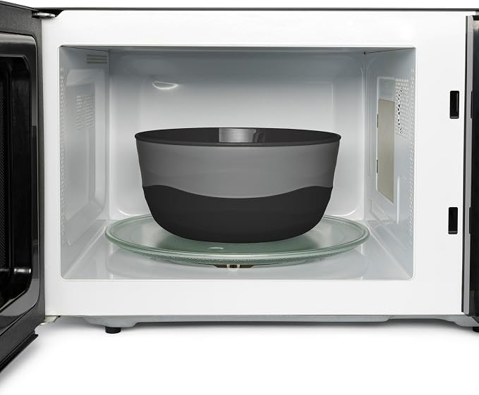 Pera Mixing Bowls with Lids, 8-Piece Airtight Leak-Proof Nesting BPA-Free Prep Bowl Set for Kitchen & Food Storage, Large 4200ml Capacity, Microwave & Dishwasher Safe(Black)