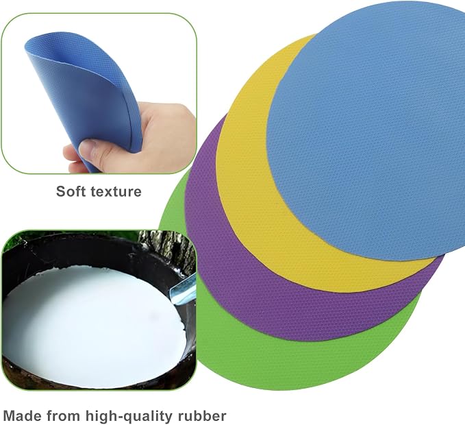 8Pcs Rubber Jar Opener, Circle | Heat-insulated, Non-Slip Gripper Pads, Kitchen Tool, Multi Function Can Opener, Easy Opening/Arthritis Weak Hands
