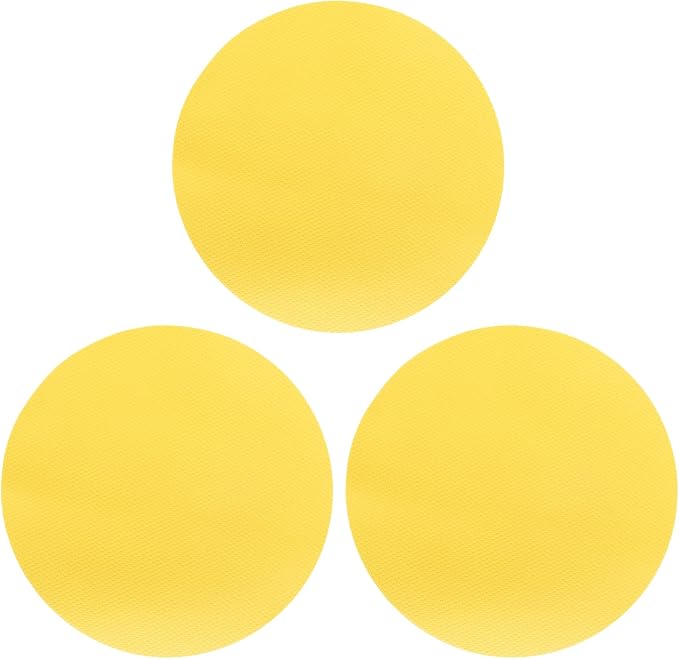 uxcell 3Pcs Rubber Jar Opener Grippers Pads, Multi-function Heat-insulated Non-Slip Grippers Pads for Jars, Kitchen Tool for Easy Opening (Yellow, Circle)