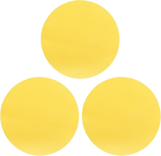 uxcell 3Pcs Rubber Jar Opener Grippers Pads, Multi-function Heat-insulated Non-Slip Grippers Pads for Jars, Kitchen Tool for Easy Opening (Yellow, Circle)