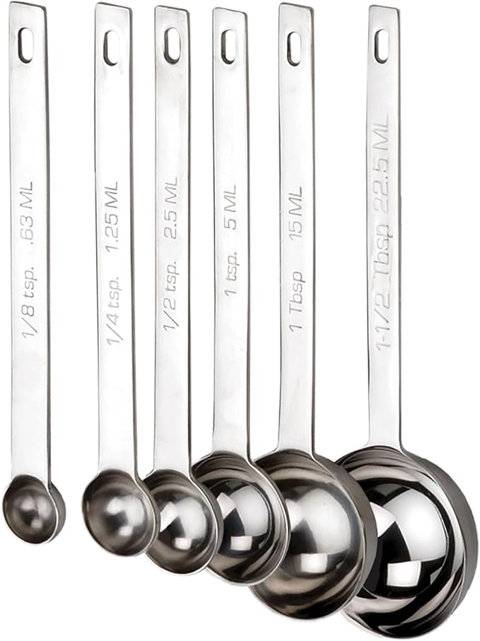 RSVP International Endurance Kitchen Collection Open Stock Measuring Spoon, Stainless Steel, Dishwasher Safe, 0.25-Teaspoon