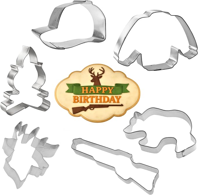 Hunting Cookie Cutter 7 Piece Set from The Cookie Cutter Shop – Tin Plated Steel Cookie Cutters