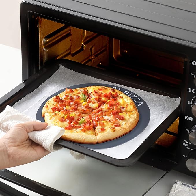 GUANCI Silicone Baking Mat Set of 6, Includes 25"x17.5" Large, 2 Medium 16.5"x11.6", 2 Small 11.75"x8.25", 9" Round, All Mats 0.70mm Thick, Non-Stick Reusable Baking Mats for Pizza, Cookie, Bread