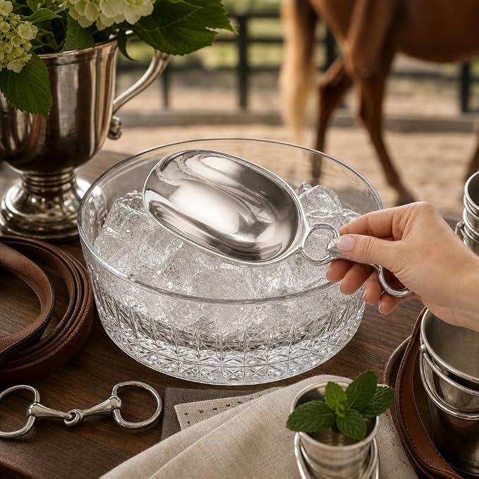 Arthur Court Equestrian Bit Handle Ice Scoop - Sand Casted and Hand Polished Aluminum - Perfect for Serving Ice and Dry Goods - 8 Inch Long