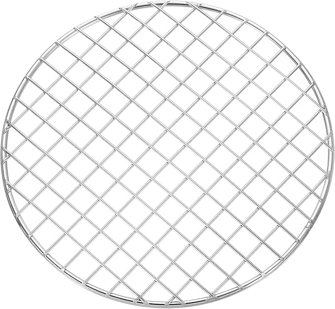 uxcell Round Cooking Rack, Dia 7.9 Inch Stainless Steel Grill Grate Cross Wire Barbecue Grill for Cooking Baking Air Fryer Racks, Silver