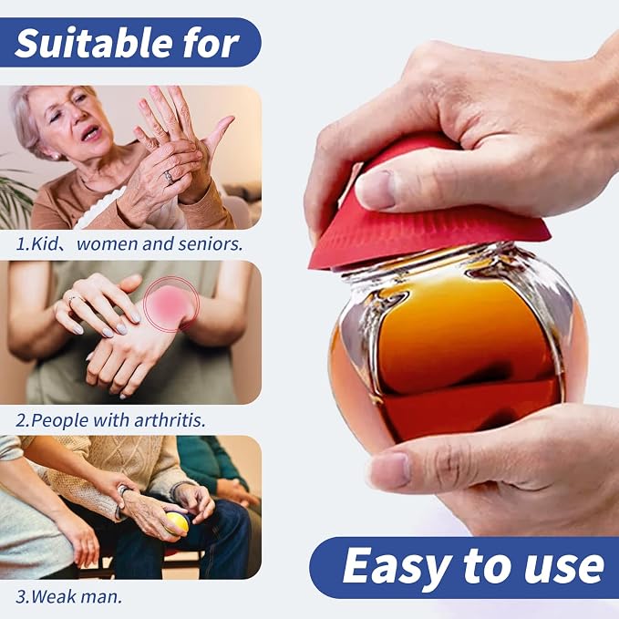 Imeepa 3PCS Rubber Jar Opener Gripper Pads for Seniors (Blue+Green+Red) | Non-Slip Rubber Grips Open Tight Jars Easily. Ideal for Arthritis, Weak Hands. 3-Piece Set, Versatile For Bottles & Cans