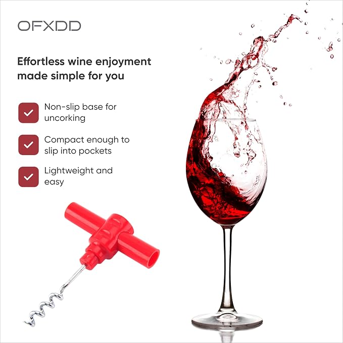Portable Mini Wine Opener - Pocket Corkscrews Travel Size - Manual Plastic Wine Bottle Corkscrew Easy to Use - Set of 12