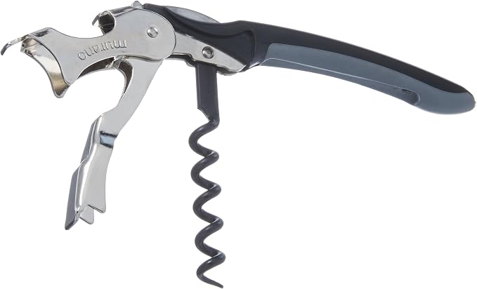 Franmara 3165-BU Soft-Touch Murano Two-Step Waiter Corkscrew with Nonstick Spiral