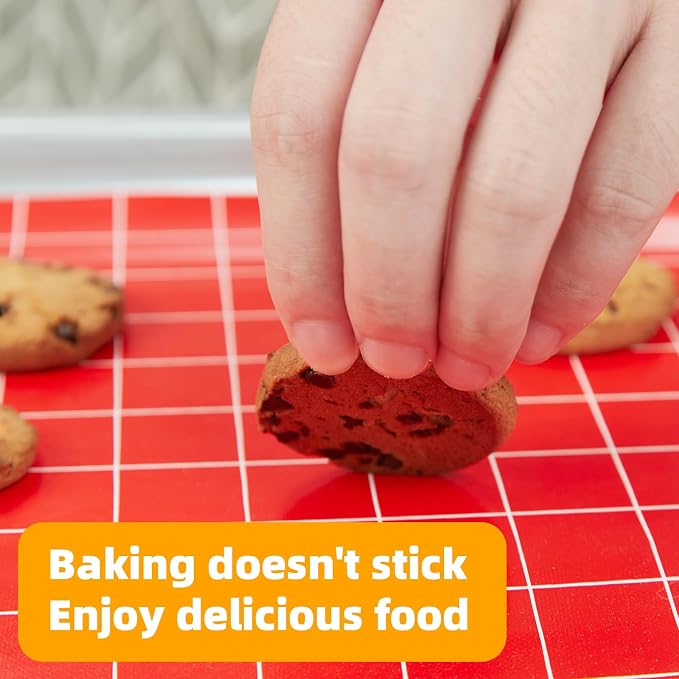 Silicone Baking Mat Roll 12IN*8FT Free Cutting, Non-Slip Pastry Mat, Non-Stick Reusable Air Fryer Liner, Oven Liners, Counter Mat, Freeze Dryer Mat, Easily Cut to Size Fit All Ovens Pans Tins Dishes