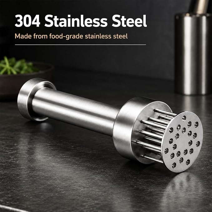 Meat Tenderizer Tool, Stainless Steel Needle Meat Tenderizer with 21 Needles, Kitchen Tenderizing Tool for Steak, Chicken, Pork, Beef, Dishwasher Safe