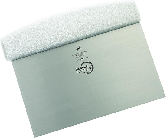 Mercer Culinary Millennia Bench Scraper, 5 7/8 Inch x 3 1/2 Inch Blade, White Handle