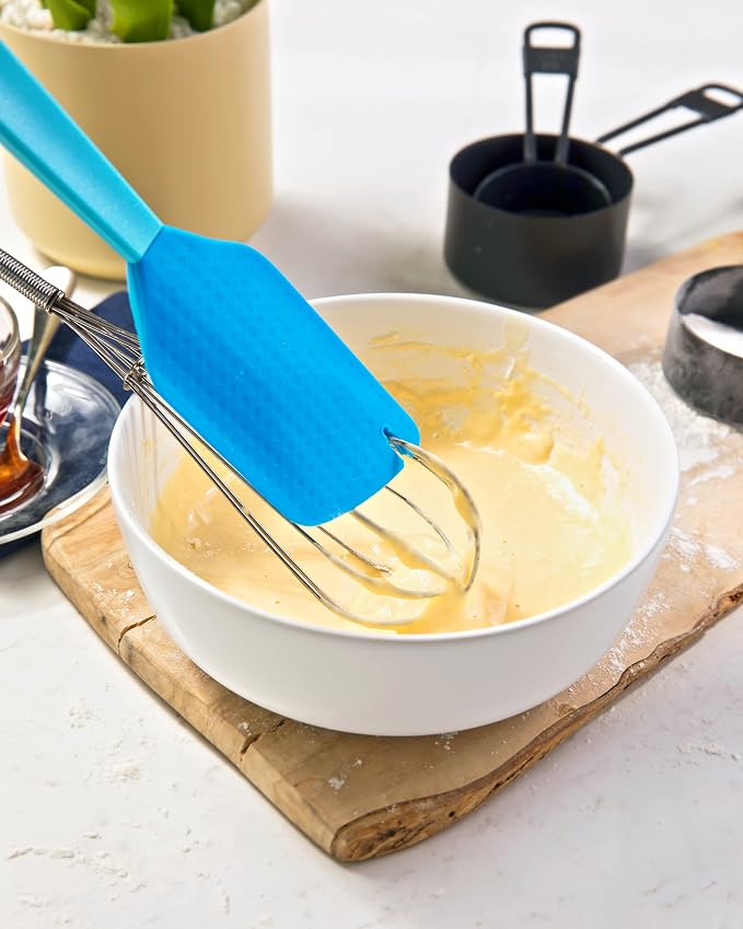 Talisman Designs 2-in-1 Beater Scraper & Spatula | Baking & Cooking Kitchen Tool | Multipurpose Utensil | Spatula Baking Scraper | Comfort Grip Handle