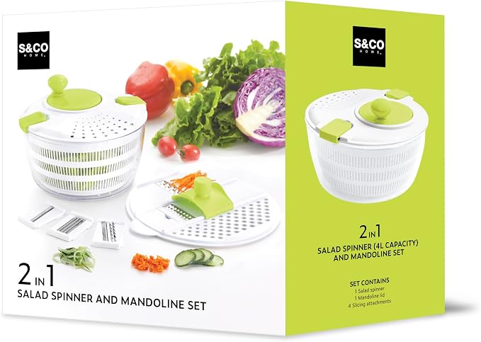 Best Rated Salad Spinner. Salad Maker. Vegetable Washer and Lettuce Crisper. Lettuce Spinner and Fruit Washing Bowl with Strainer. Fruit Washer with Mandoline. BPA Free. Dressing Bottle Included
