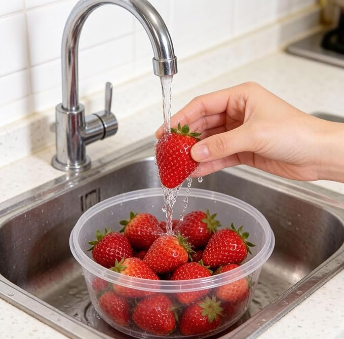 5-Piece Plastic Mixing Bowl Set with Lids for Kitchen, Nesting Kitchen Bowl Set for Mixing Baking, Prepping, Cooking & Food Storage Microwave Safe