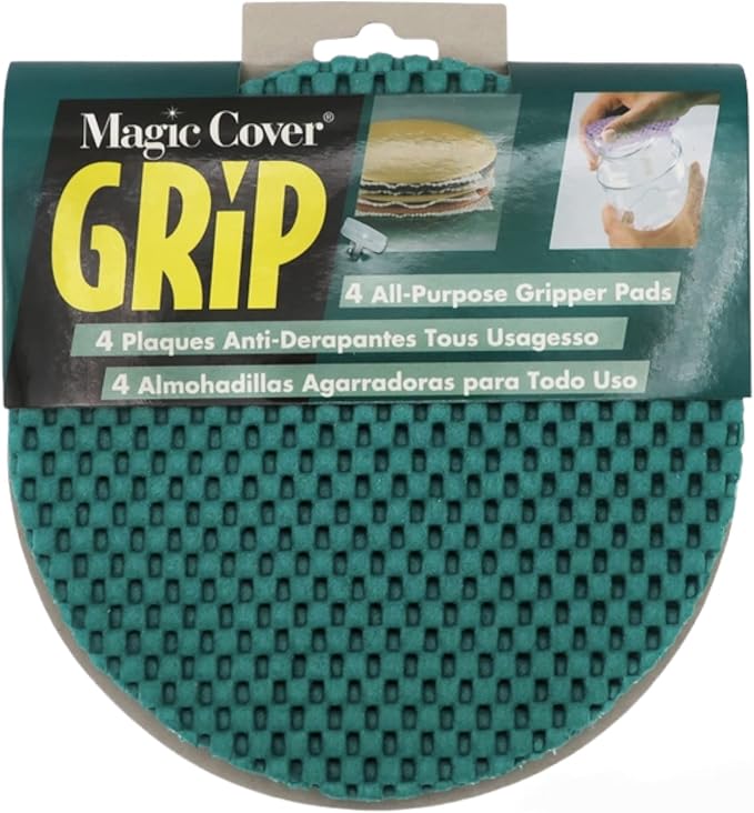 Jar Opener (4 PCS) - Rubber Jar Gripper for Weak Hands - Bottle Opener for Arthritic Hands - Jar Opener Gripper Pad - Lid Opener Non Tear - Coaster - Trivet, Green