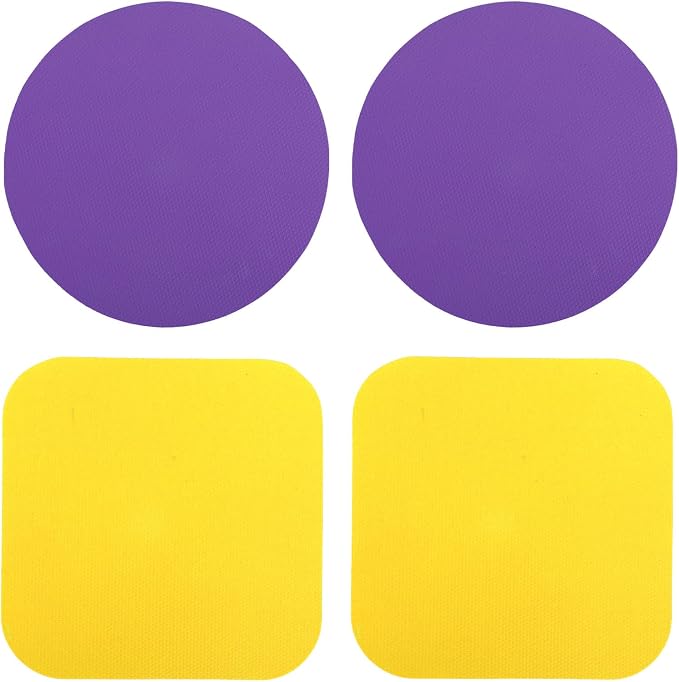 LUTER 4pcs Jar Opener Gripper Pad for Seniors with Weak Hands, Rubber | Multi-function Silicone Bottle Opener Lid Cap Rubber Gripper Pads Kitchen Coasters Gadgets, Yellow, Purple