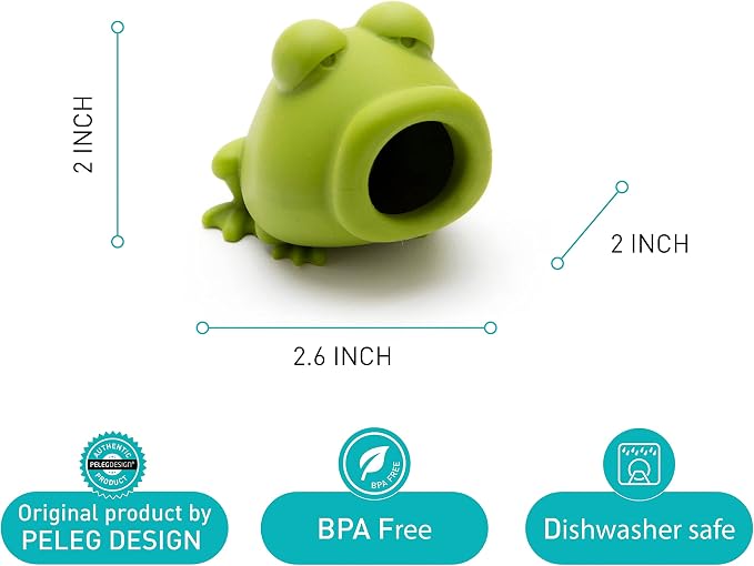 Peleg Design Egg Separator for Raw Eggs – Silicone Egg Yolk and White Separator, Funny Frog Design – Cute Kitchen Tool Gadget for Cooking/Baking