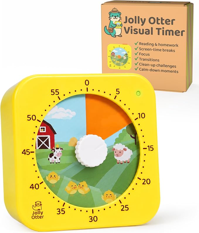 Visual Timer for Toddlers & Kids - The Perfect Kids Timer Visual Aid for Classroom, Home & Desk Use - Great for Study, Productivity, Toddlers Shower & Potty Training Time 60 Minute Countdown