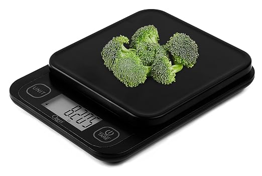 Ozeri® Garden and Kitchen Scale II with 420 Variable Graduation Technology® | Measures most delicate garden herbs and greens at 0.1 g for ingredients under 420 grams and 0.5 g for items over 420 grams