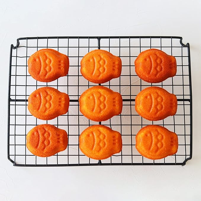9 Cup Nonstick Fish Shape Muffin Cupcake Pan Mini Taiyaki Cake Fondant Topper Decoration Cornbread Cat Dog Puppy Treat Ice Cube Chocolate Madeleine Cookie Biscuit Baking Tin Tray Mold Maker