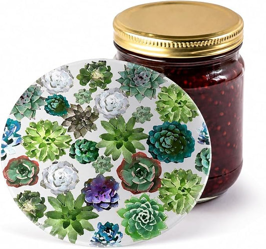 Andreas Silicone Jar Opener, Succulents – 6.25" Made in the USA, JO-365 | Non-Slip Lid Gripper & Garlic Peeler, Food and Dishwasher Safe, Multi-Use, Durable Silicone & Fabric