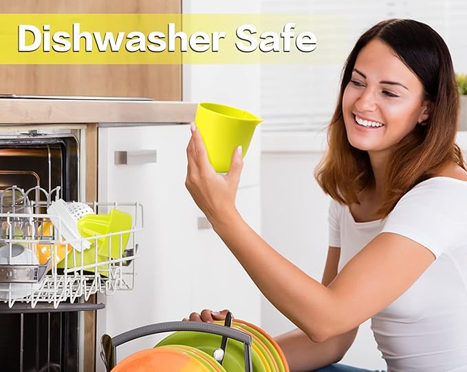 Lechin Hand Juicer, Lemon Squeezer, Two Squeezing Options, Yellow | Unique lemon shape, for various fruits, dishwasher-safe, with strainer and container, 480 ml