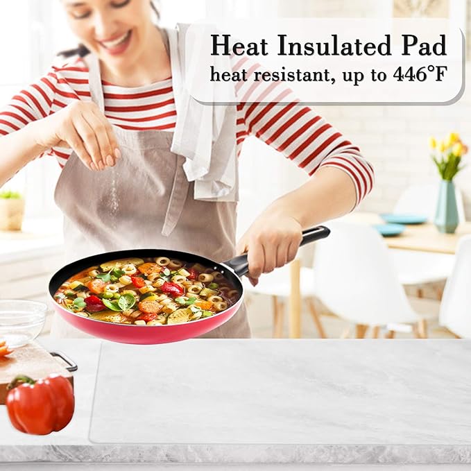 Silicone Mats for Countertop - Thicker, 28" by 20" Extra Large Multipurpose Mat, Counter Table Protector, Desk Saver Pad, Placemat Nonstick Nonskid Heat-Resistant Pad, Translucent