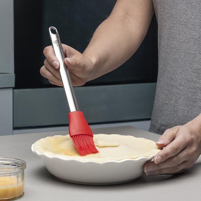 Zeal Pastry Basting Brush with Stainless Steel Handle, Silicone, Red, 26 x 4 x 26 cm