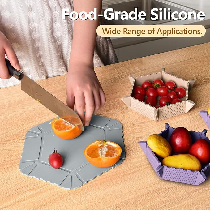 Magnetic Silicone Trivet & Pot Holder, Kitchen Heat Resistant Mat | Trivets for Hot Dishes, Hot Pots & Pans, Non-Slip Hot Pads for Countertops & Dining Table & Oven, Jar Opener & Spoon Rest