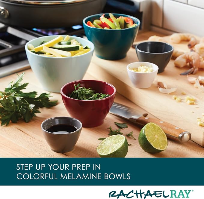 Rachael Ray Tools and Gadgets Nesting/Stackable Measuring Cups Set, 6 Piece - Assorted Colors