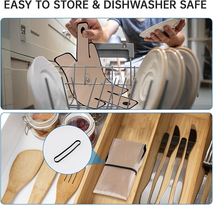 NiHome 4-Pack Silicone Bread Loaf Pan Liners, Reusable and Nonstick Silicone Bread Sling, Fit for 9x5, 9.5x5, and 10x5 Inch Loaf Pans, Dishwasher Safe, Easy to Clean - Brown base with black edges