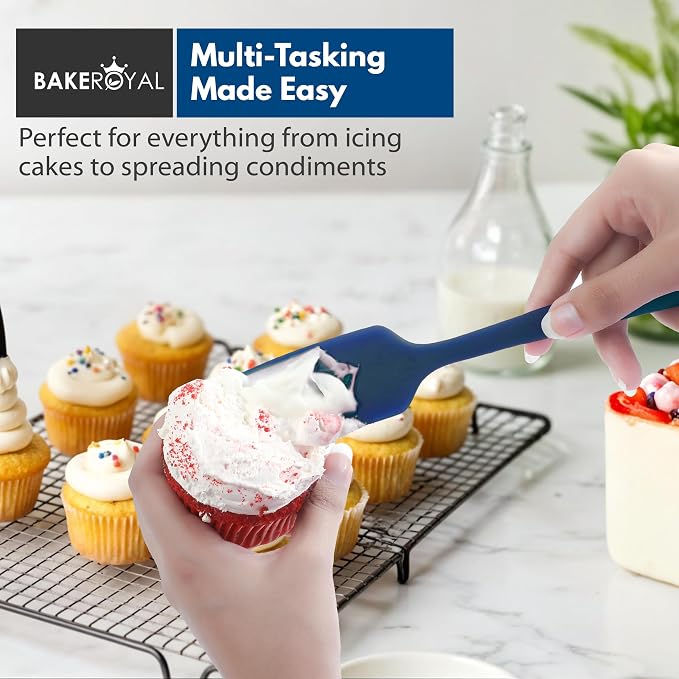 BakeRoyal Silicone Spatulas Set - RoyalBlue