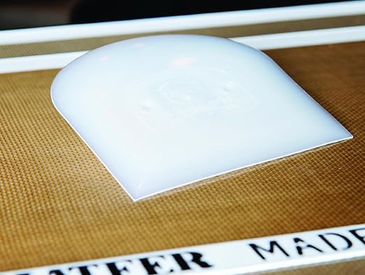 Matfer Bourgeat Bowl Scraper, Multipurpose Dough Scraper, Curved & Straight Flexible Edges