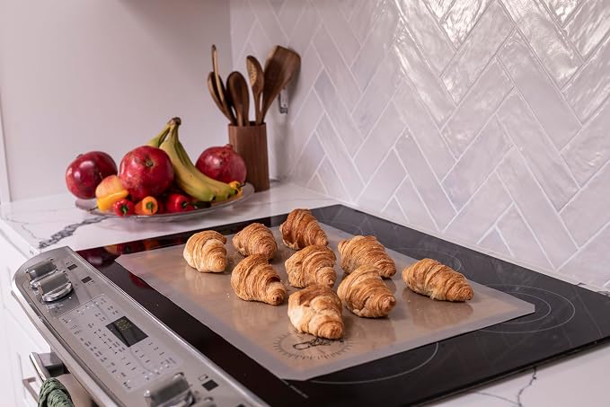 Silicone Baking Mats - Full Size Baking Sheet Liners, Pack of 2, Gray | Oven Safe, Non-Stick Silicone Baking Sheet Liner, Perfect For Baking Macarons Cookies, Pastry & Cakes, 16 x 24 in (40x60 cm)
