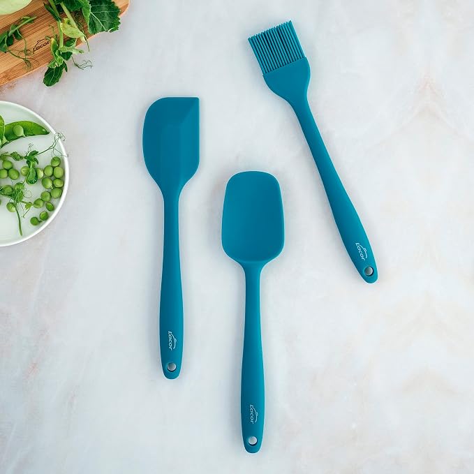 Lacor - 64455 - Ocean Kitchen Brush, Silicone Brush, Kitchen Utensils, Ergonomic Handle, Non-Stick, High Temperature Resistant, Dishwasher Safe, Length 27.5 cm