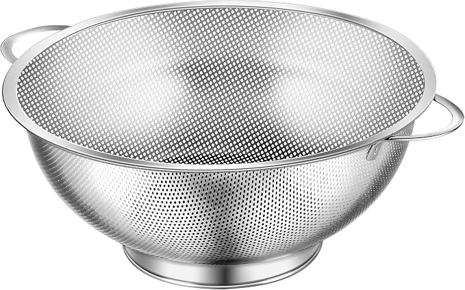 Kaishun Colander Stainless Steel 5-Quart, Strainer for Kitchen Food