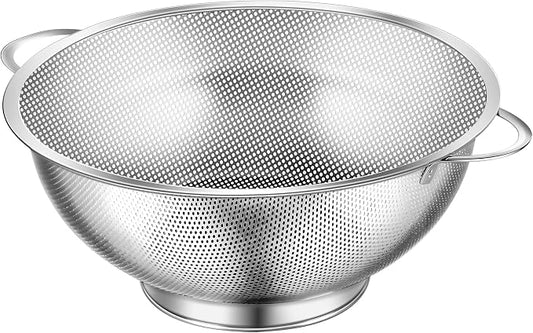 Kaishun Colander Stainless Steel 5-Quart, Strainer for Kitchen Food