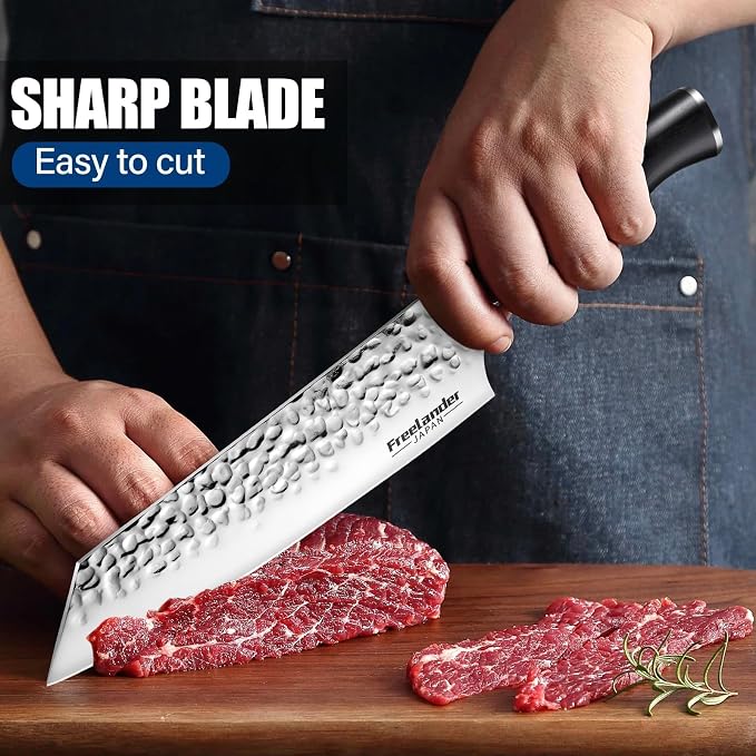 8 Inch Santoku Knife, High Carbon Stainless Steel Damascus Sushi Knife, Professional Sharp Japanese Chef Knife with Ergonomic Handle, Home & Kitchen - Ideal Gift for Home & Kitchen